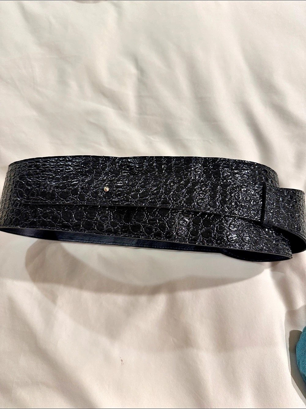 Black Textured Belt